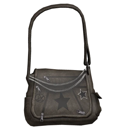 Y2K Star Messenger Side Bag Brown