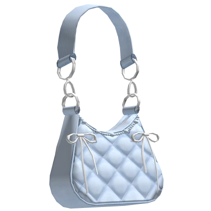 Pastel Blue Padded Pink Purse