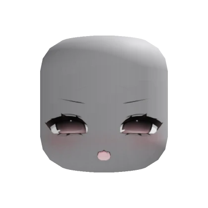 kawaii chibi smug foxy pink eyes face