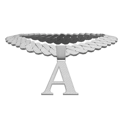 ♡ A initial Necklace ( Silver )