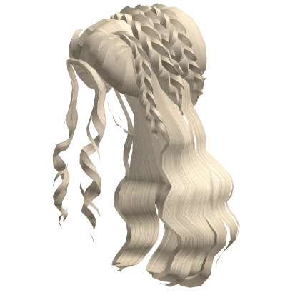 Queen of Dragons Braided Curly Hair in Platinum