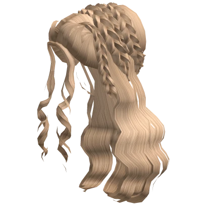 Queen of Dragons Braided Curly Hair in Blonde
