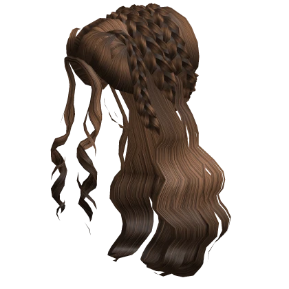 Queen of Dragons Braided Curly Hair in Brown