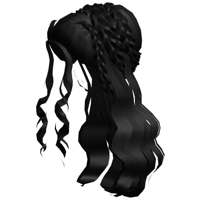 Queen of Dragons Braided Curly Hair in Black