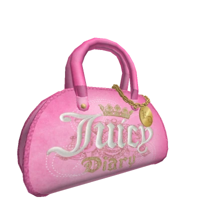 Y2K 00s Juicy Diary Couture Pink Velvet Luxury Bag