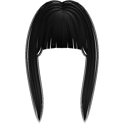 Long Hime Y2K Grunge Bangs (Black)