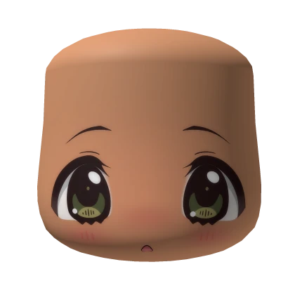 Happy Chibi Green Eyes Face (Cheeks)