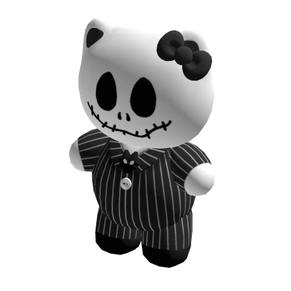 ♡ halloween skeleton kitty plush (holdable)