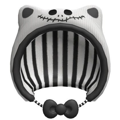 ♡ halloween skeleton kitty hood