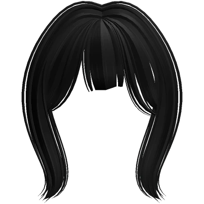 ♡ Kawaii Fluffy Anime Stylish Bangs (Black)