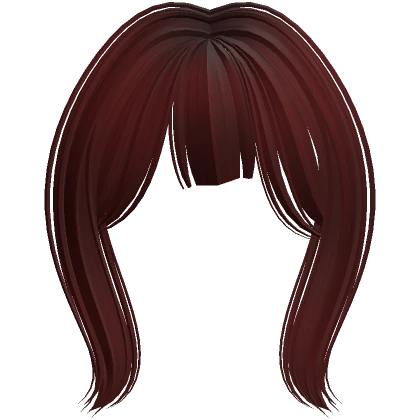 ♡ Kawaii Fluffy Anime Stylish Bangs (Dark Red)