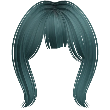 ♡ Kawaii Fluffy Anime Stylish Bangs (Dark Teal)