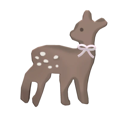 ꒰┊baby fawn hairclip w/ bow (brown)