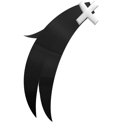 ♰ cross hair extension in black ♰