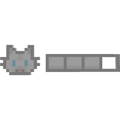 White Frost Cat 8-Bit Health Bar