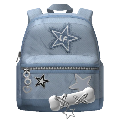 🍀Y2K Canvas Backpack (Blue)