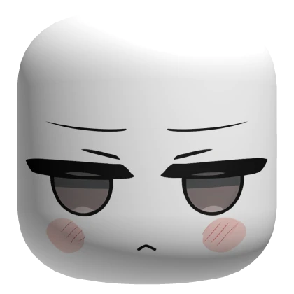 Cute Chibi Fierce Face - White