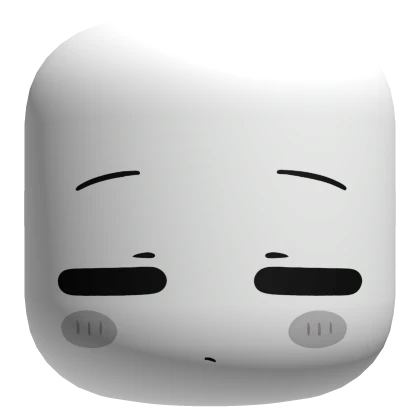 Cute Sleepy Chibi Face - White