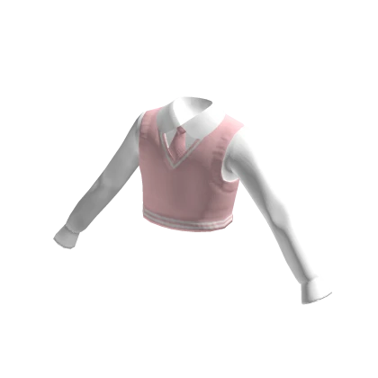 Cropped Pink School Sweater Vest