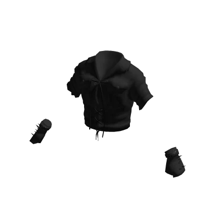 Black Goth Shirt with Gloves
