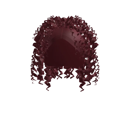 Garnet Red Sleek Curly Half n' Half