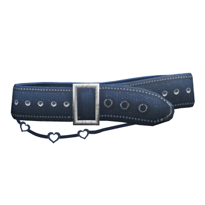 ✧.*cute navy heart chain belt with rhinestones✧.*
