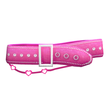 ✧.*cute pink heart chain belt with rhinestones✧.*