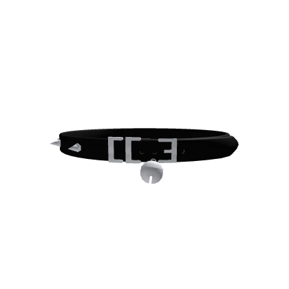 ♡ spiked black belt collar 1.0 (thin) ♡