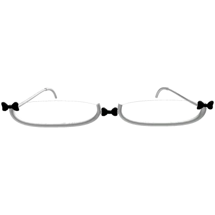 Bowie y2k glasses White w/ black bows