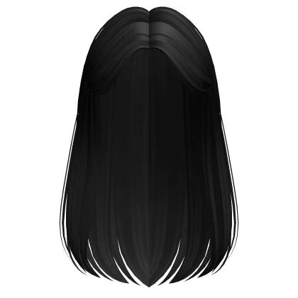 Long Sleek Straight Tucked Back Hair (Black)