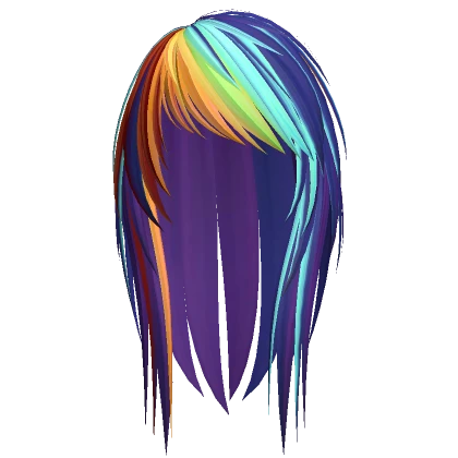 Punk Rock Scene Hair in Rainbow