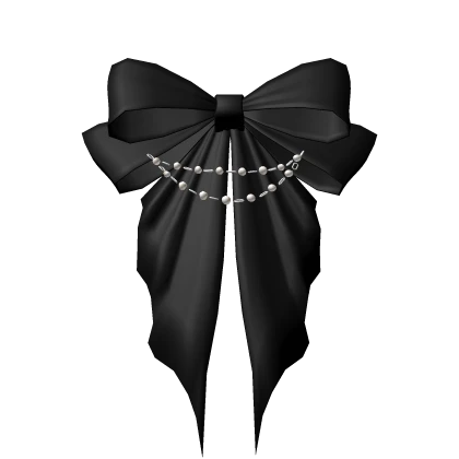 Black Bow and Pearls