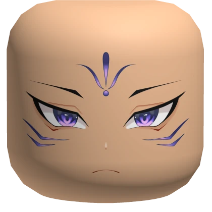 Anime Kitsune Boy Face (Purple)