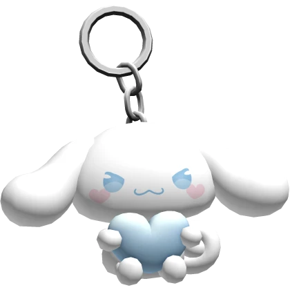 ♡ angry cloud bunny heart keychain