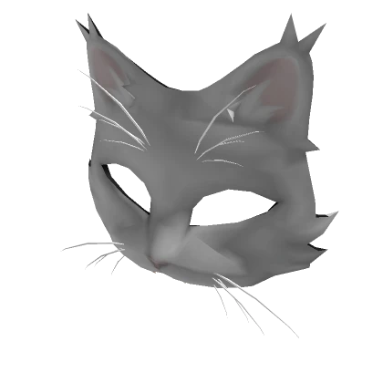 White Therian Cat Mask