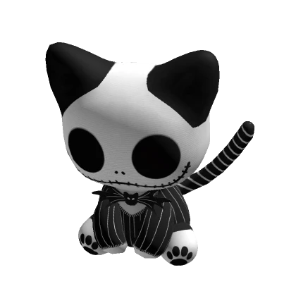 ♡ halloween skeleton cat plushie (holdable)