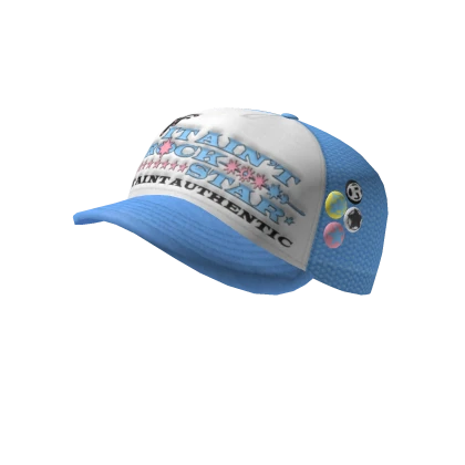 TILTED - BLUE AUTHENTIC ROCKSTAR TRUCKER CAP