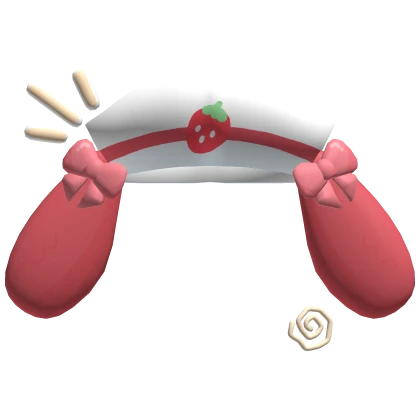 ✿ red bunny sailor kawaii strawberry hat