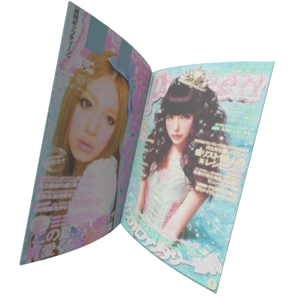 Blue Gyaru Fashion 2000s Magazine