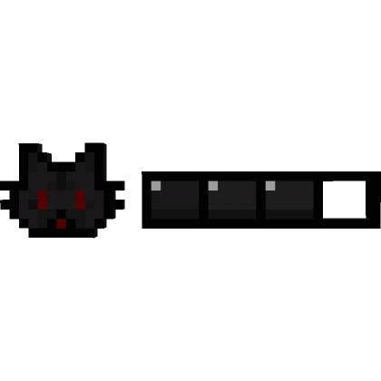 Black Evil Cat 8-Bit Health Bar