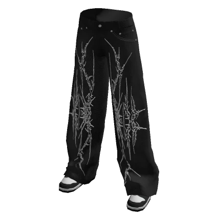 Black Cyber Sigil Jeans