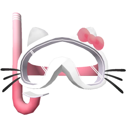 Kitty Swim Goggles with Snorkel Pink