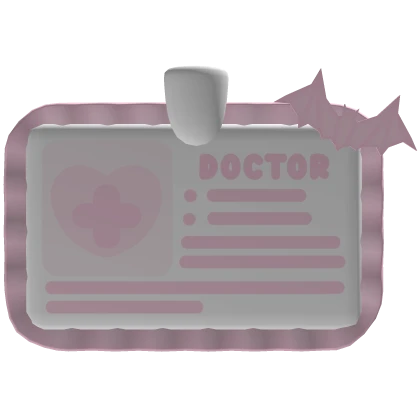  ꒰ ♡ ꒱ cutesy pink play doctor badge