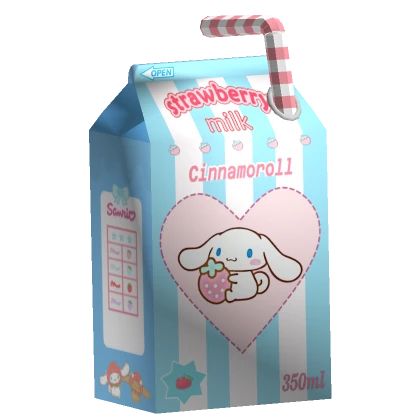 Leche de fresas Cinnamoroll celeste