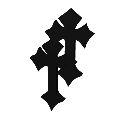 Double Cross Neck Tattoo