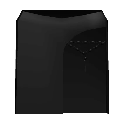 1.0 R6 Black Slit Skirt Black with Rosary Chains