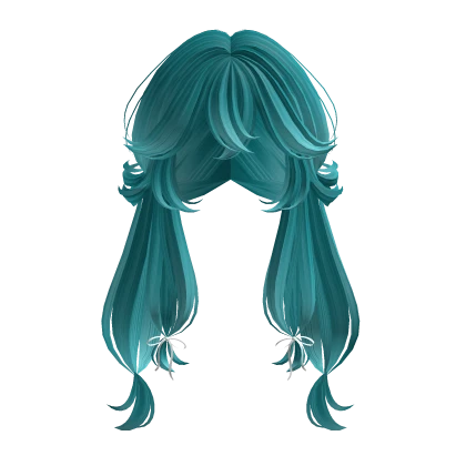 Fluffy Bunny Anime Hairstyle (Teal)