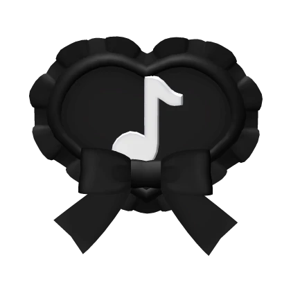 ୨୧: kawaii sweet heart music node clip black