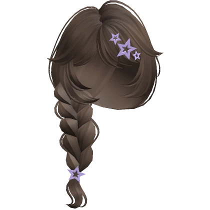 Stylish Side Braid with Stars! (Brown)