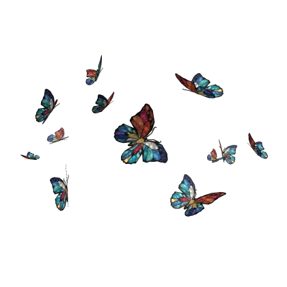 Glass Stained Butterfly Aura